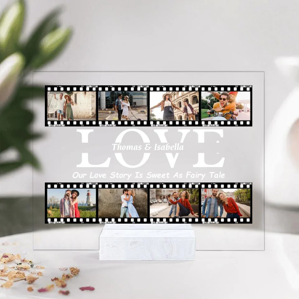 Our Love Story Is Sweet As Fairy Tale Personalized Acrylic Plaque - Image 2