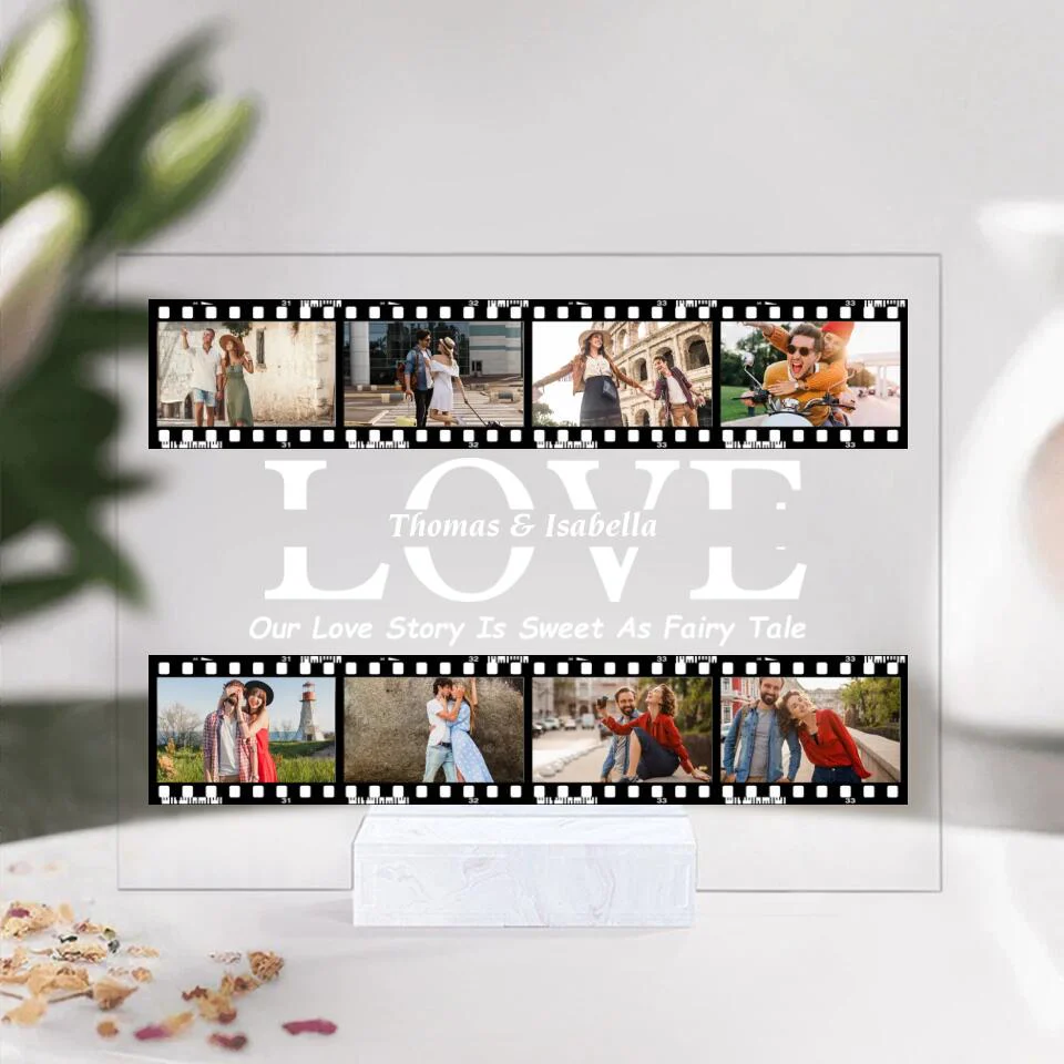 Our Love Story Is Sweet As Fairy Tale - Personalized Acrylic Plaque - Gift For Wedding Anniversary - Image 2