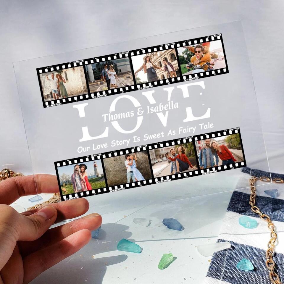 Our Love Story Is Sweet As Fairy Tale - Personalized Acrylic Plaque - Gift For Wedding Anniversary - Image 3