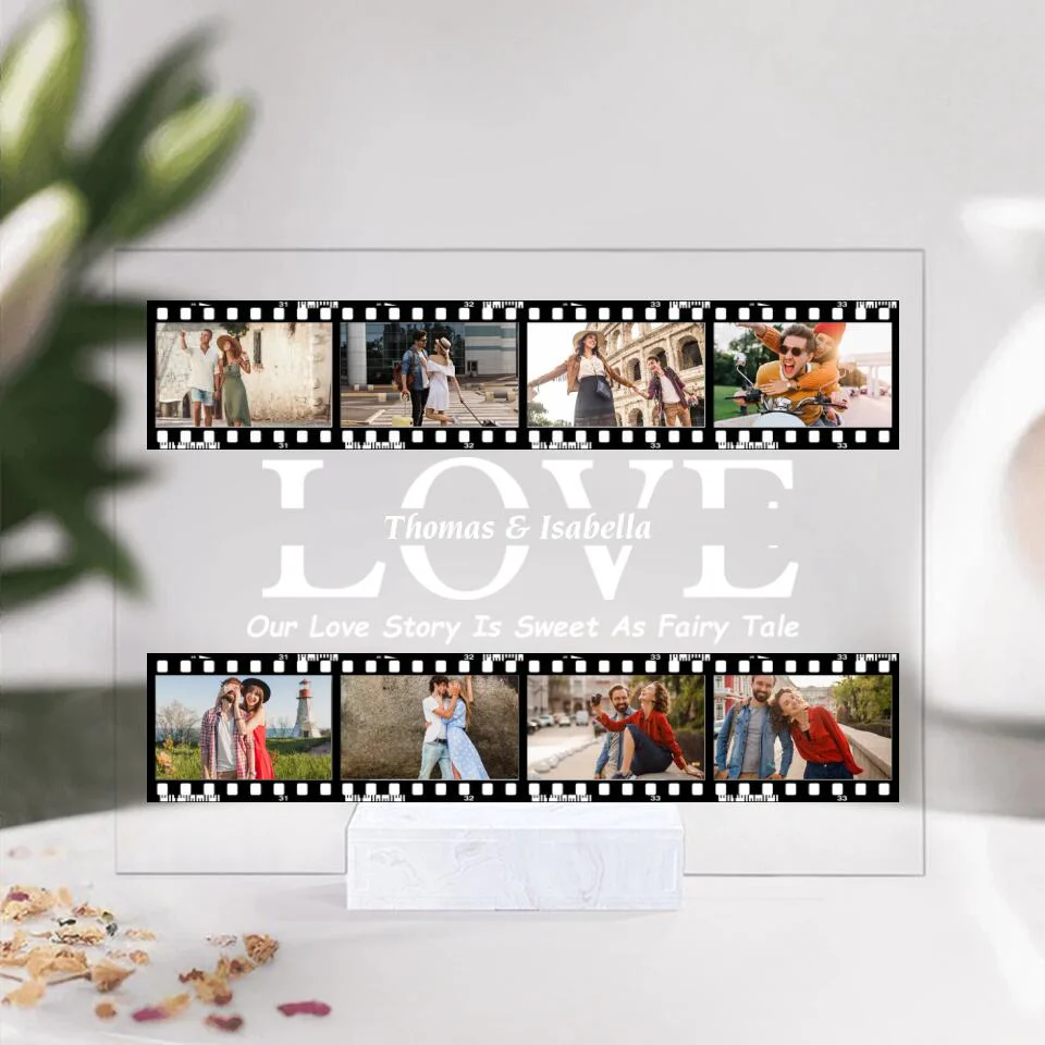 Our Love Story Is Sweet As Fairy Tale - Personalized Acrylic Plaque - Gift For Wedding Anniversary - Image 4