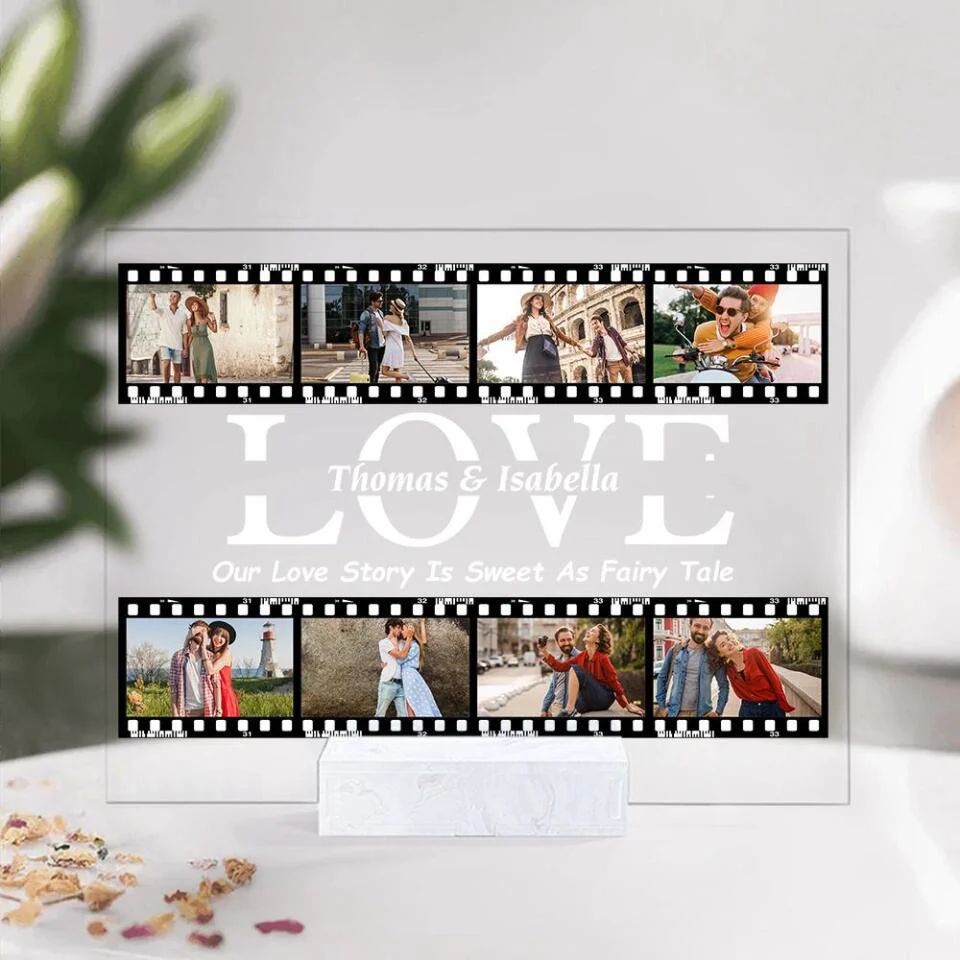 Our Love Story Is Sweet As Fairy Tale - Personalized Acrylic Plaque - Gift For Wedding Anniversary - Image 5