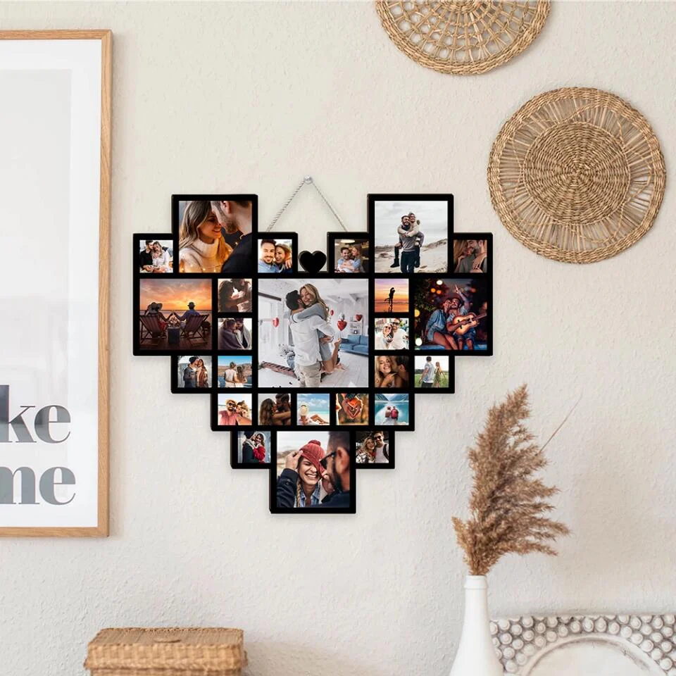Couple Wooden Sign Personalized Valentine Gifts - Our Love Story - Personalized Wooden Sign - Heart Shaped With Upload Photo - Image 4
