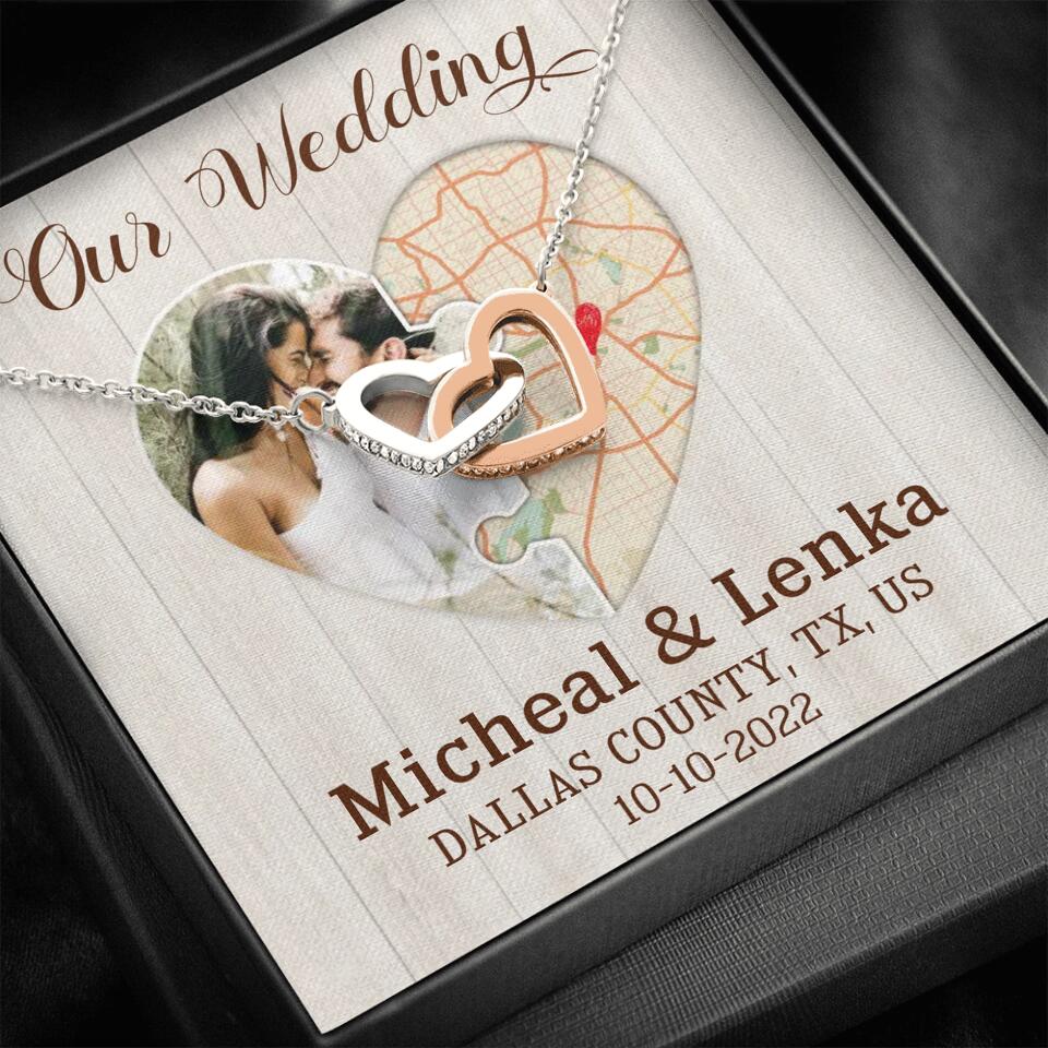 Our Wedding - Personalized White Gold Necklace - Image 10
