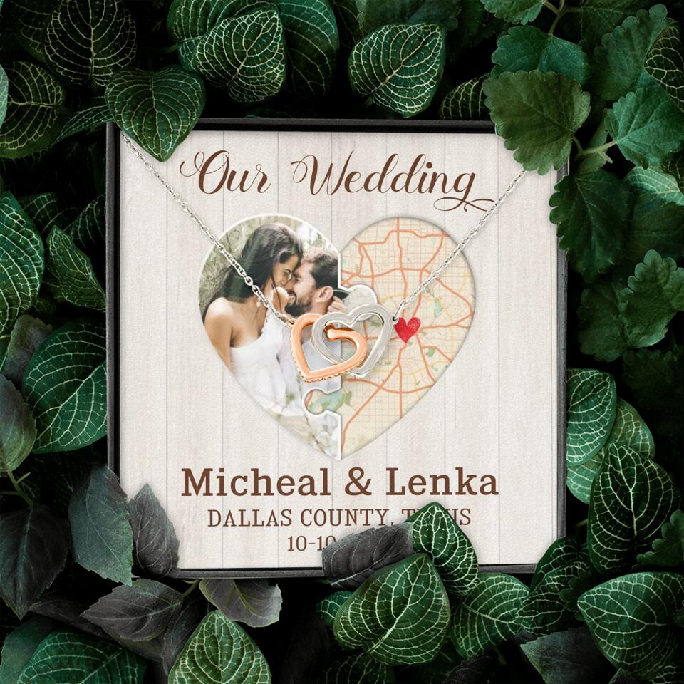 Our Wedding - Personalized White Gold Necklace - Image 11
