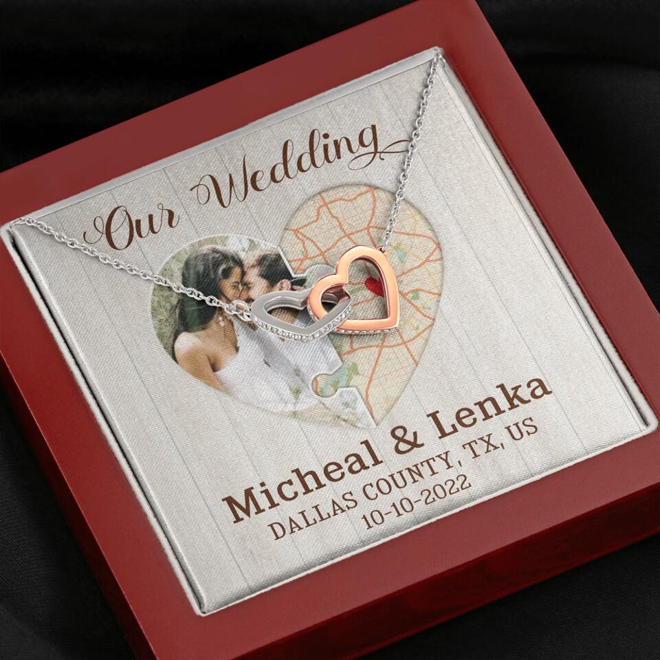 Our Wedding - Personalized White Gold Necklace - Image 13