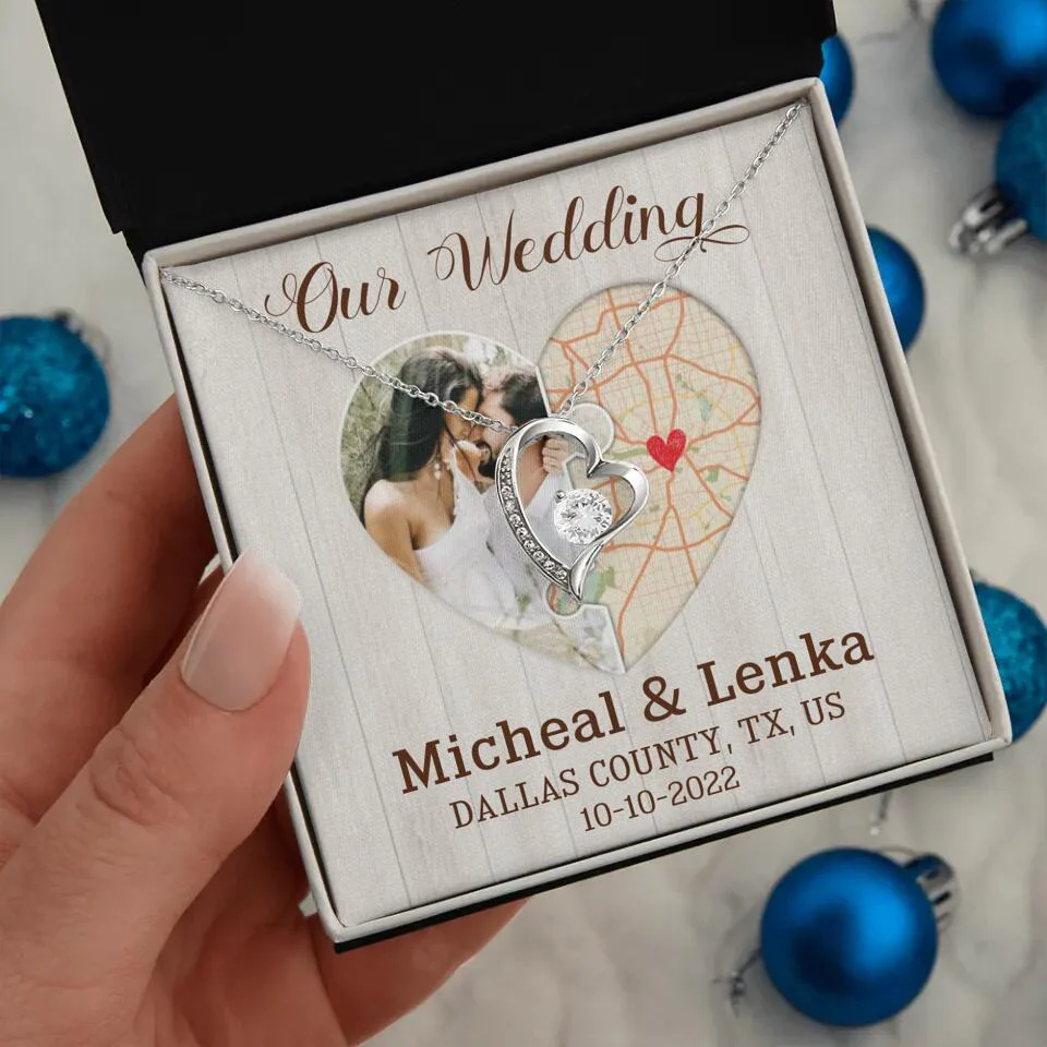 Our Wedding - Personalized White Gold Necklace - Image 15