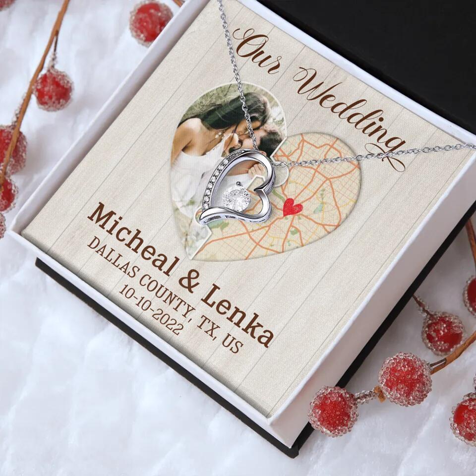 Our Wedding - Personalized White Gold Necklace - Image 17