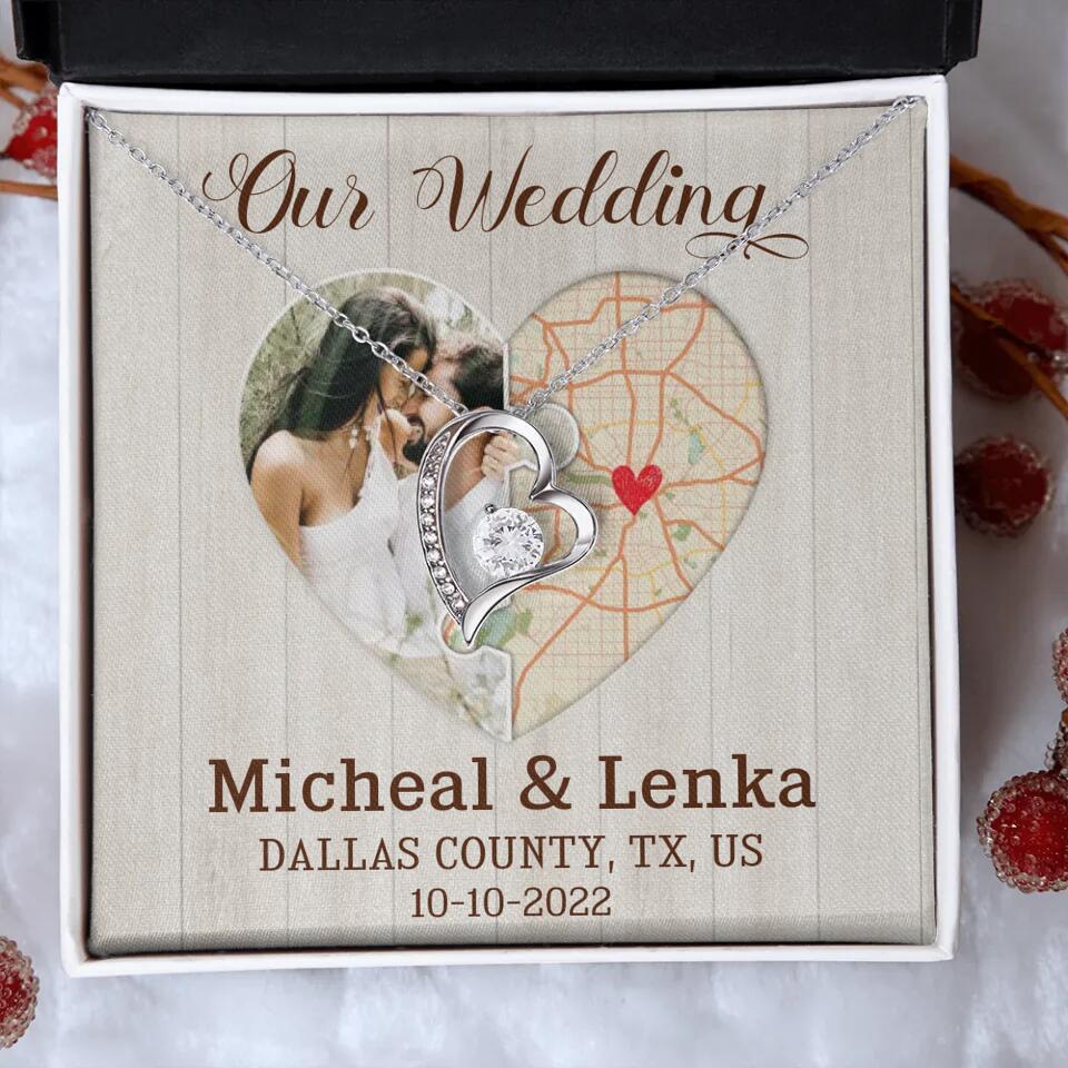 Our Wedding - Personalized White Gold Necklace - Image 18