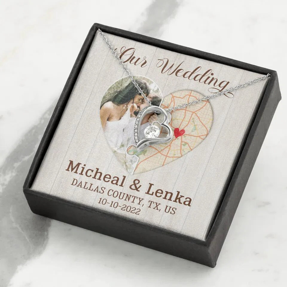 Our Wedding - Personalized White Gold Necklace - Image 19