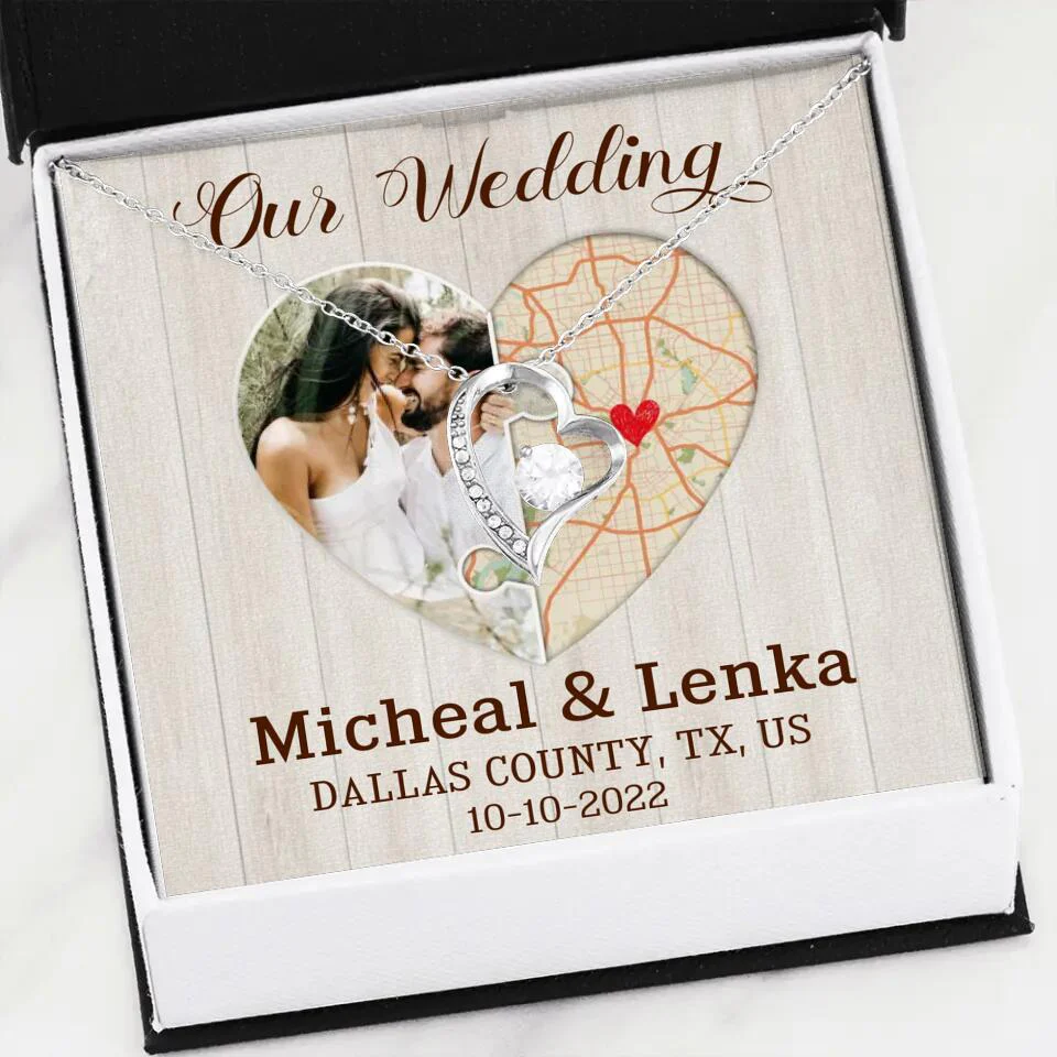 Our Wedding - Personalized White Gold Necklace - Image 21