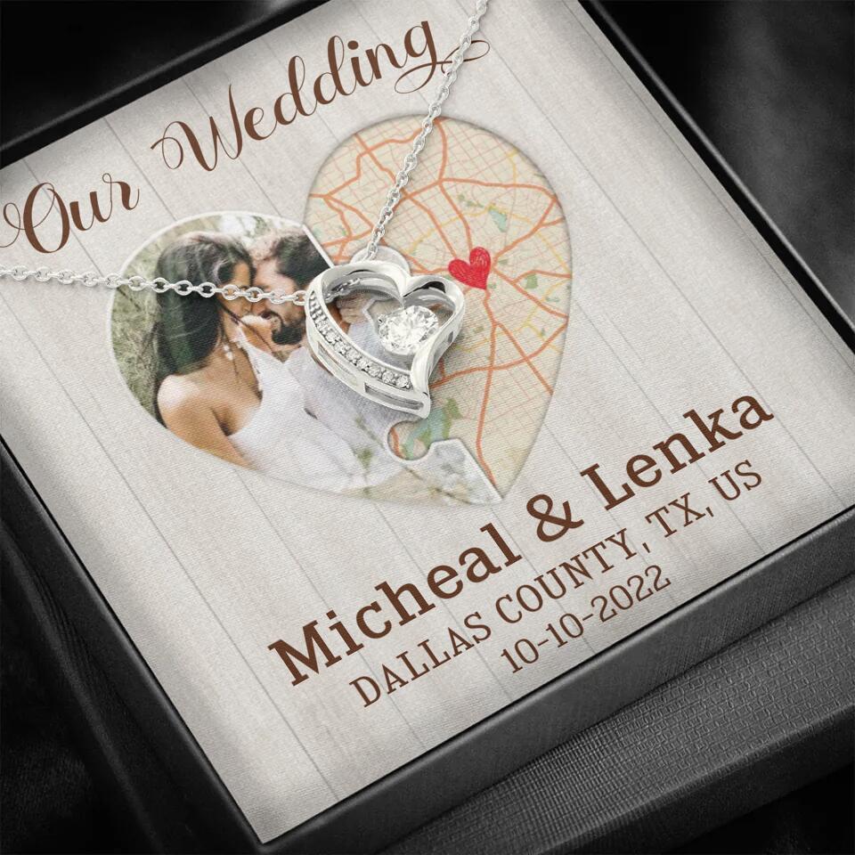Our Wedding - Personalized White Gold Necklace - Image 23