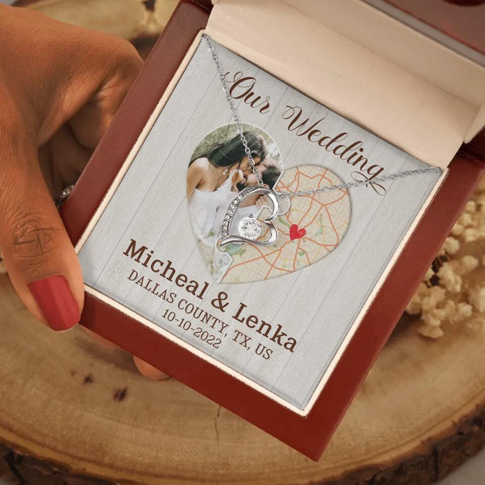 Our Wedding - Personalized White Gold Necklace - Image 24