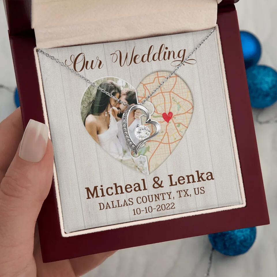 Our Wedding - Personalized White Gold Necklace - Image 25