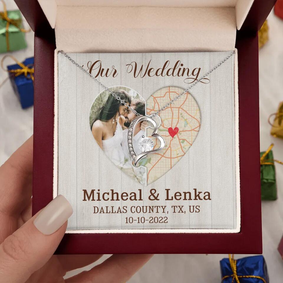Our Wedding - Personalized White Gold Necklace - Image 26