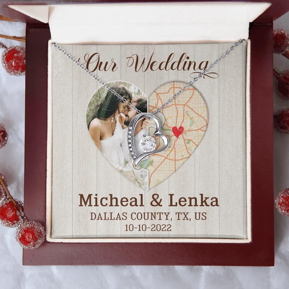 Our Wedding - Personalized White Gold Necklace - Image 27