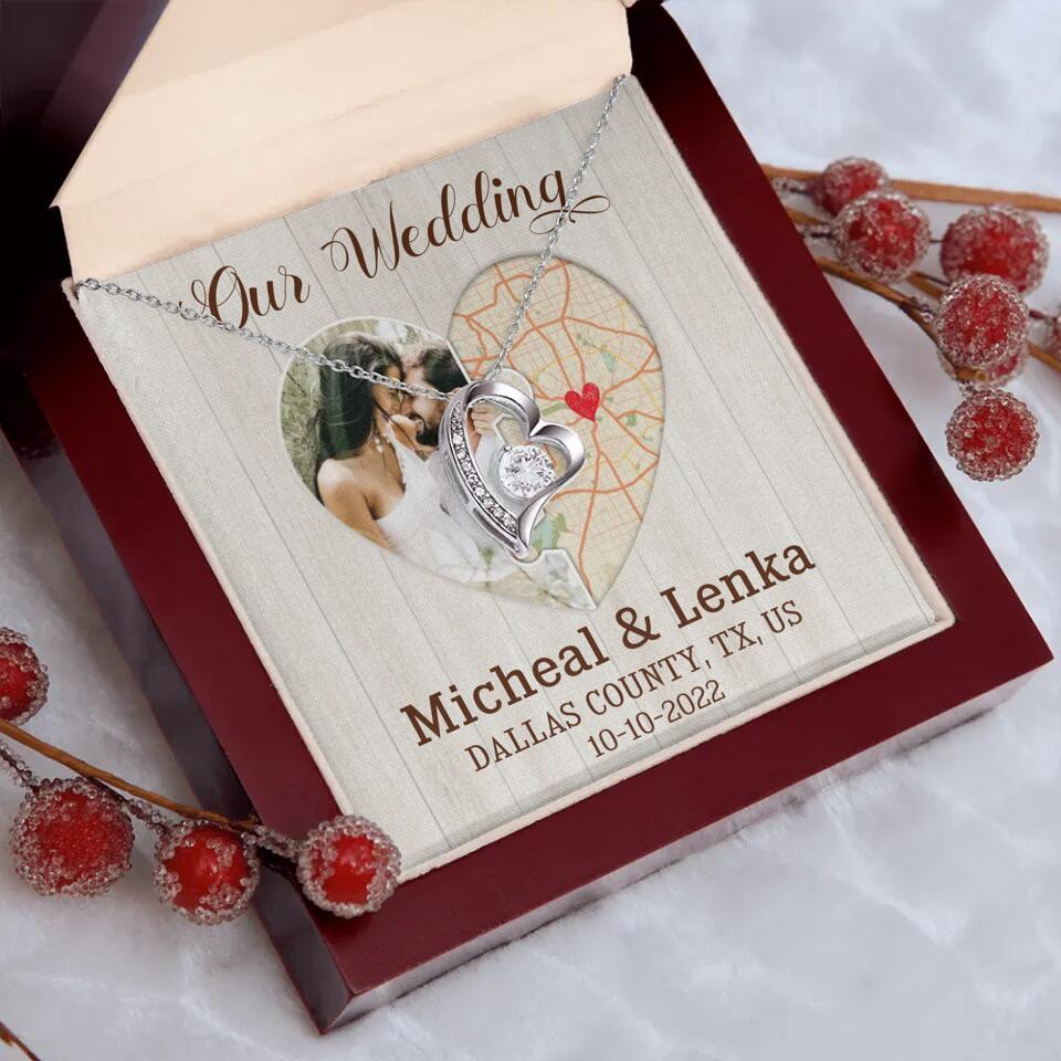 Our Wedding - Personalized White Gold Necklace - Image 28