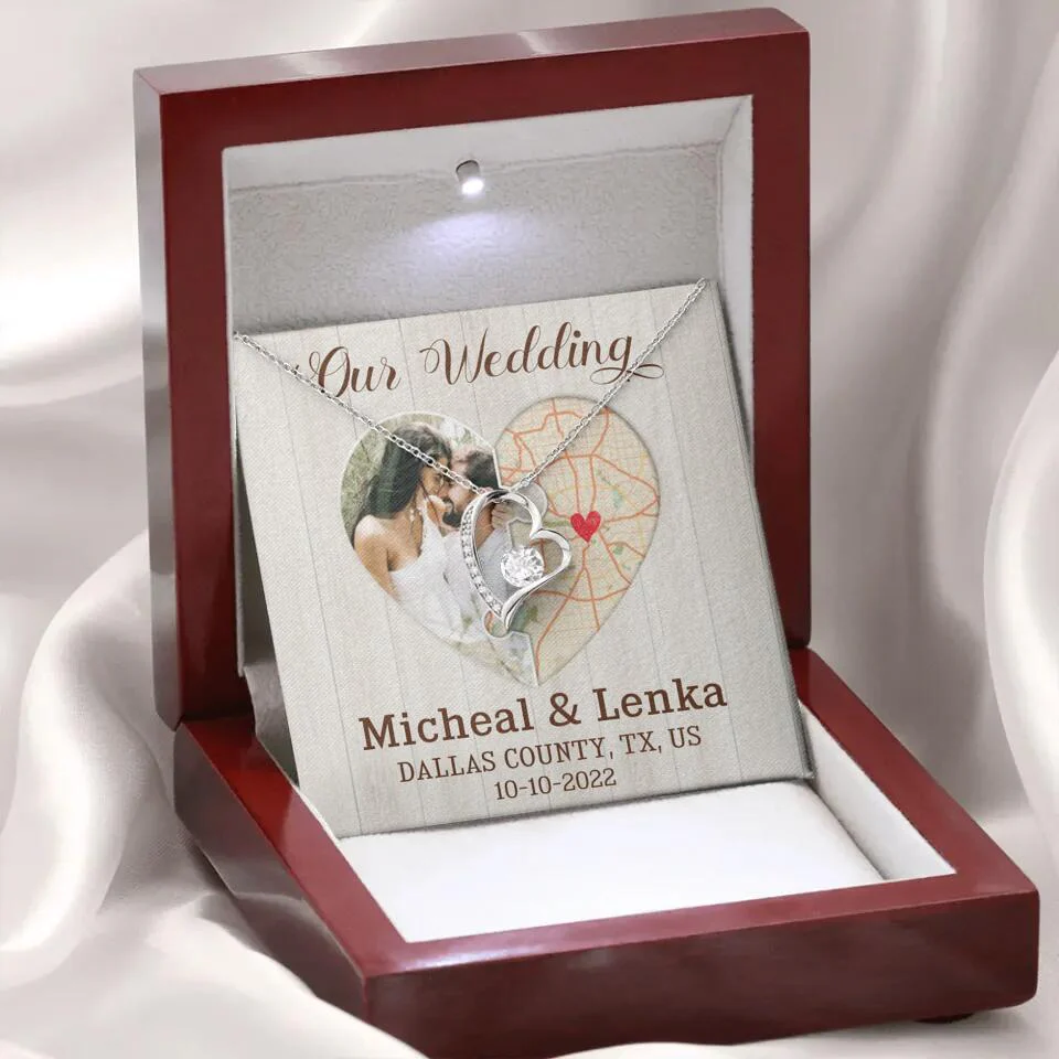 Our Wedding - Personalized White Gold Necklace - Image 29
