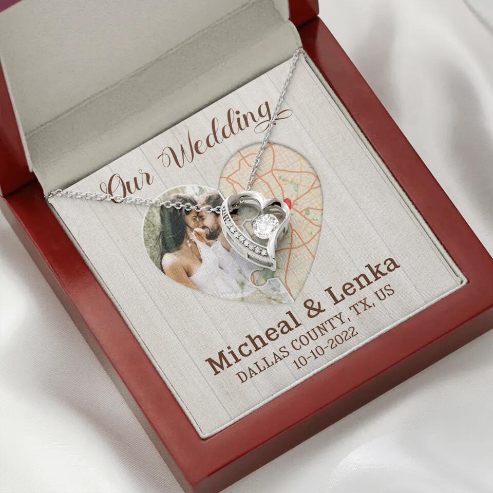 Our Wedding - Personalized White Gold Necklace - Image 30