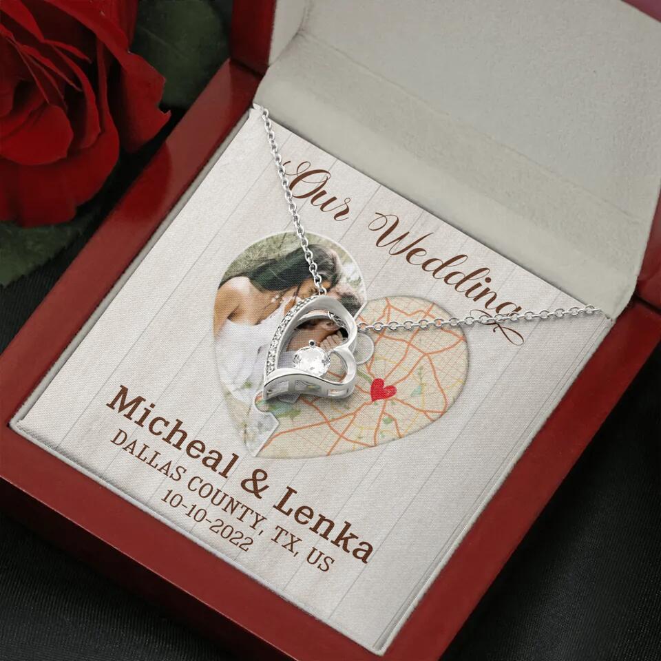 Our Wedding - Personalized White Gold Necklace - Image 32
