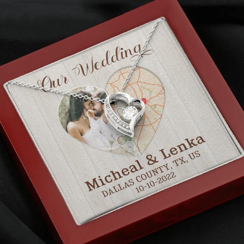 Our Wedding - Personalized White Gold Necklace - Image 34