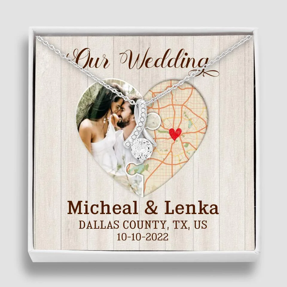 Our Wedding - Personalized White Gold Necklace - Image 42