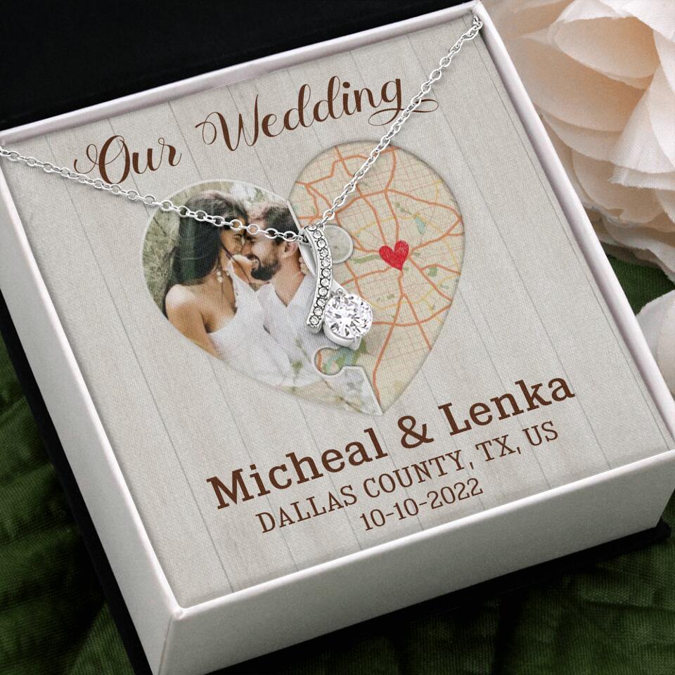 Our Wedding - Personalized White Gold Necklace - Image 43