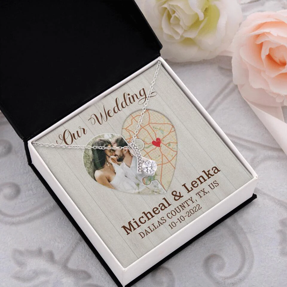 Our Wedding - Personalized White Gold Necklace - Image 45
