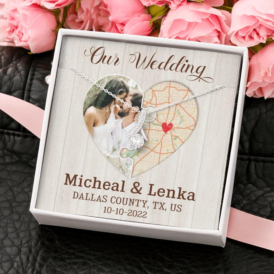 Our Wedding - Personalized White Gold Necklace - Image 46