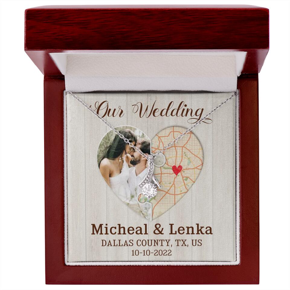 Our Wedding - Personalized White Gold Necklace - Image 47