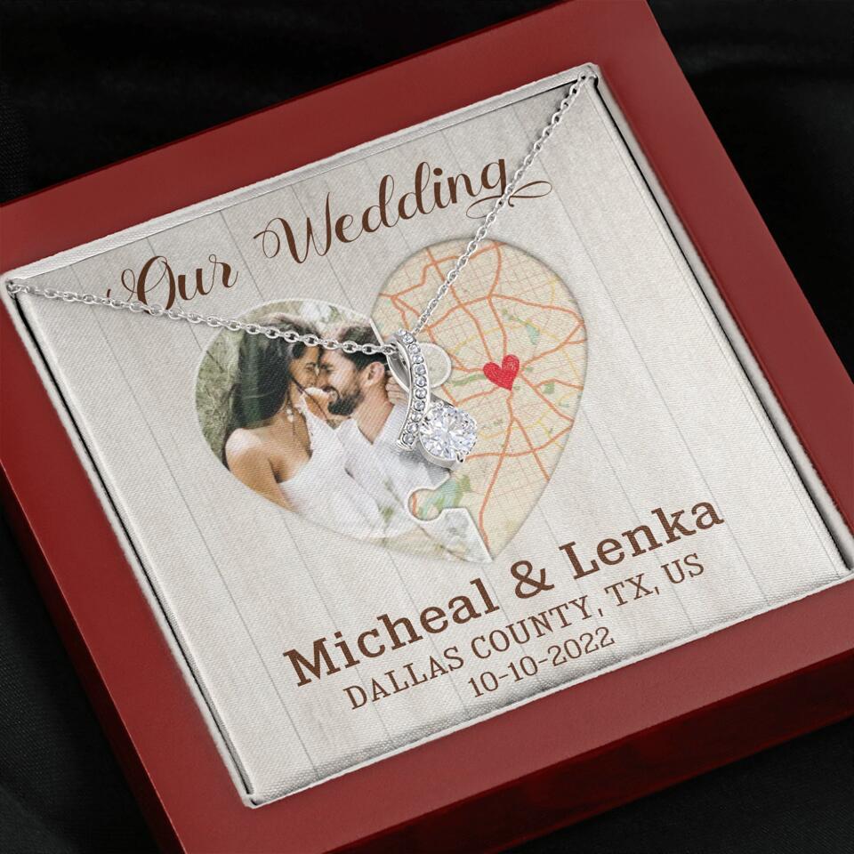 Our Wedding - Personalized White Gold Necklace - Image 48