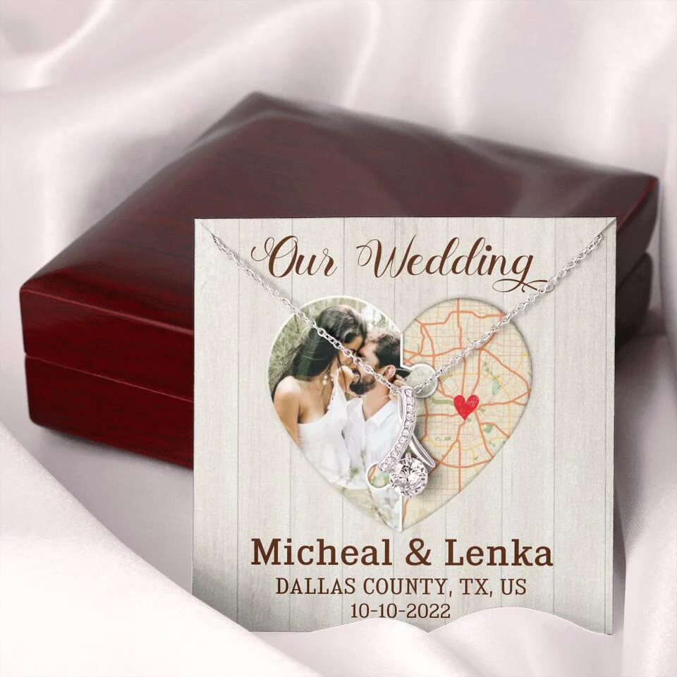 Our Wedding - Personalized White Gold Necklace - Image 49