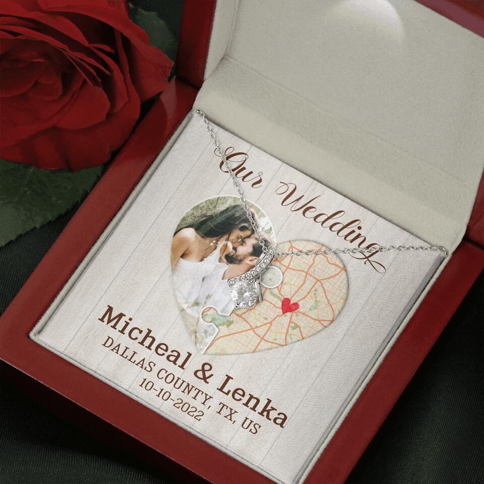 Our Wedding - Personalized White Gold Necklace - Image 50