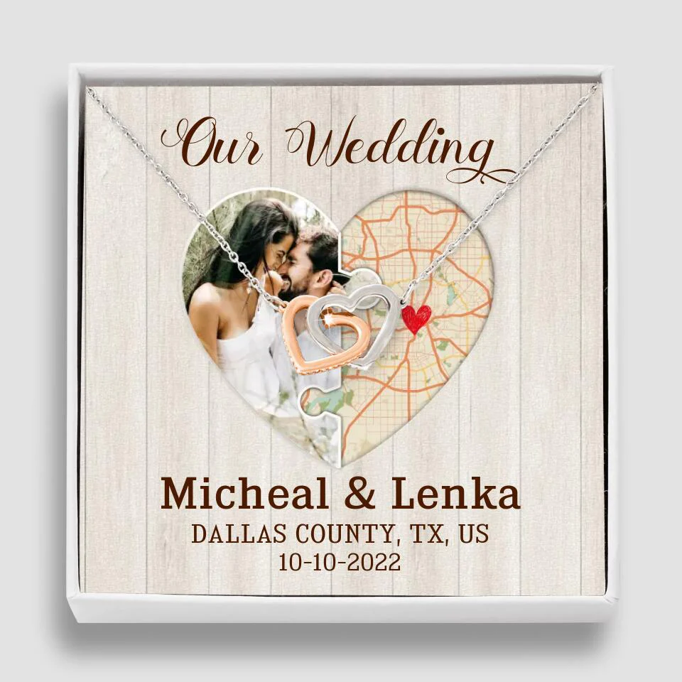 Our Wedding - Personalized White Gold Necklace - Image 8