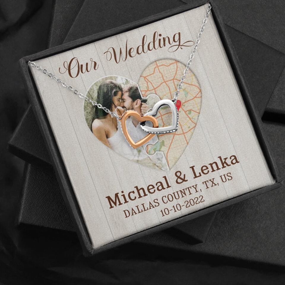 Our Wedding - Personalized White Gold Necklace - Image 9