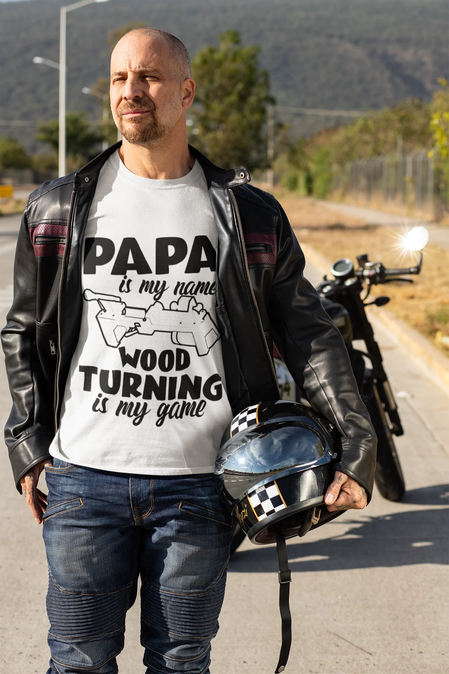 Papa Is My Name, Wood Turning Is My Game - Tshirt - Image 3