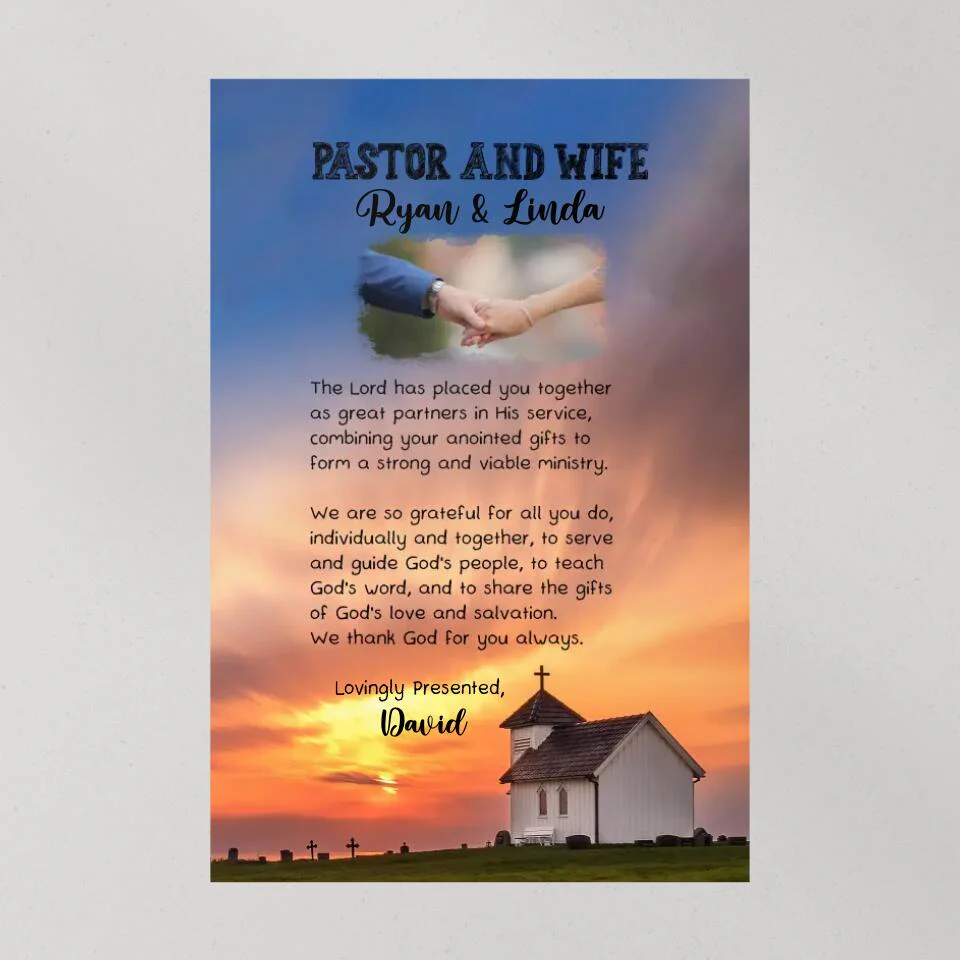 Pastor and Wife Poem - Custom Canvas, Poster - Christian Gift For Pastors - Image 12