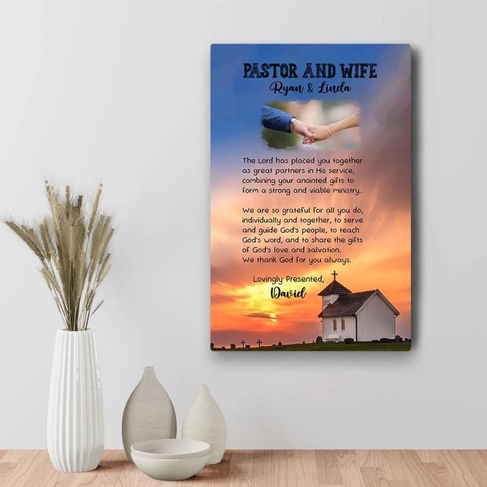 Pastor and Wife Poem - Custom Canvas, Poster - Christian Gift For Pastors - Image 7