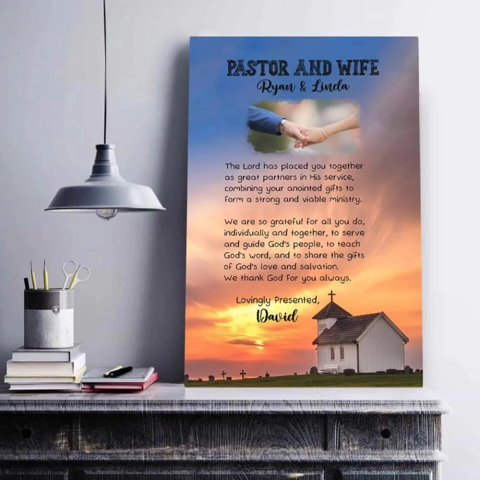 Pastor and Wife Poem - Custom Canvas, Poster - Christian Gift For Pastors - Image 9