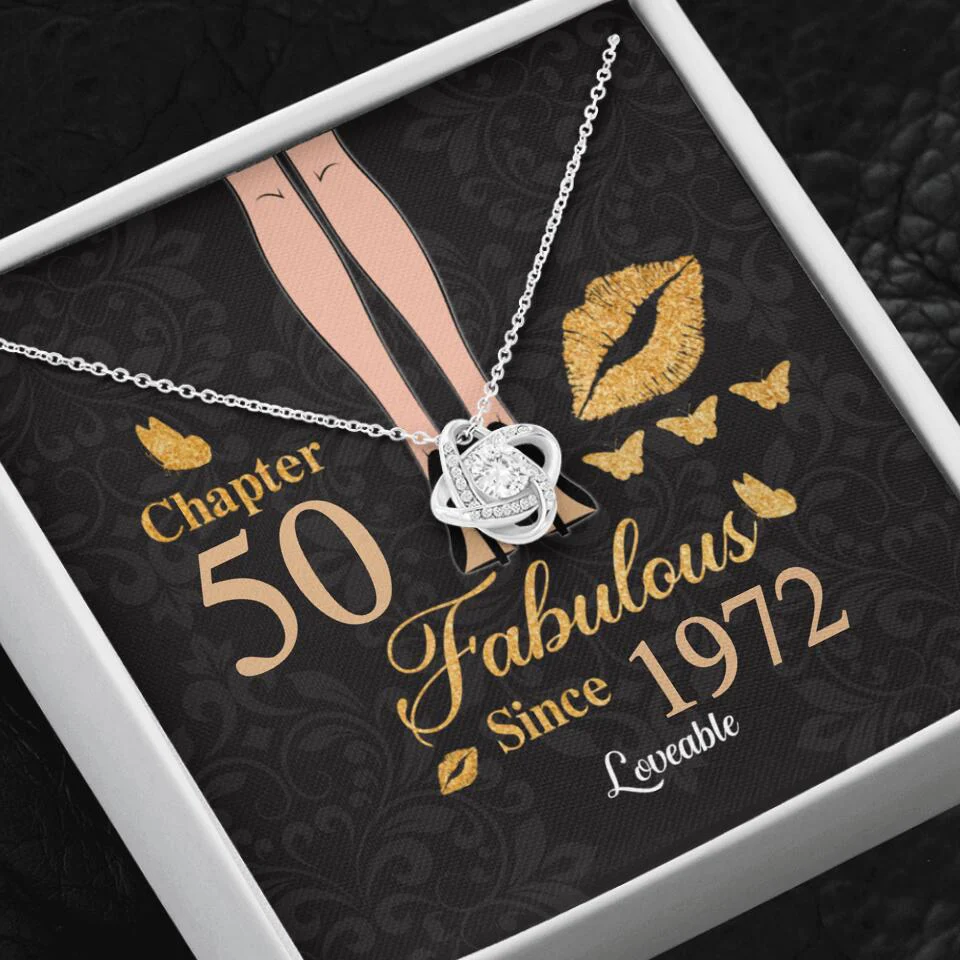 Personalized Chapter Fabulous - Personalized White Gold Necklace - Gift For Her - Image 2