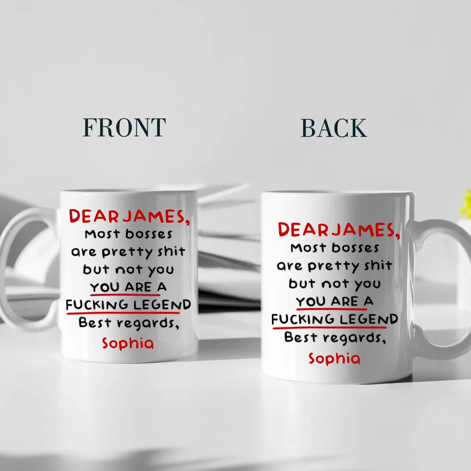 Personalized Coffee Mug - Funny Gift For Boss from Employees - Boss Appreciation Mug - Office Decor Accessories - Image 3