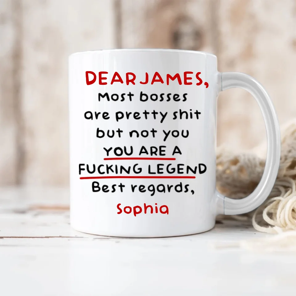 Personalized Coffee Mug - Funny Gift For Boss from Employees - Boss Appreciation Mug - Office Decor Accessories - Image 9