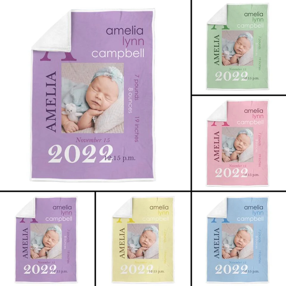 Personalized Color Photo Blanket for Baby First Christmas - Best Gift for Your Baby on Christmas - 211IHNBNBL836 - Image 4