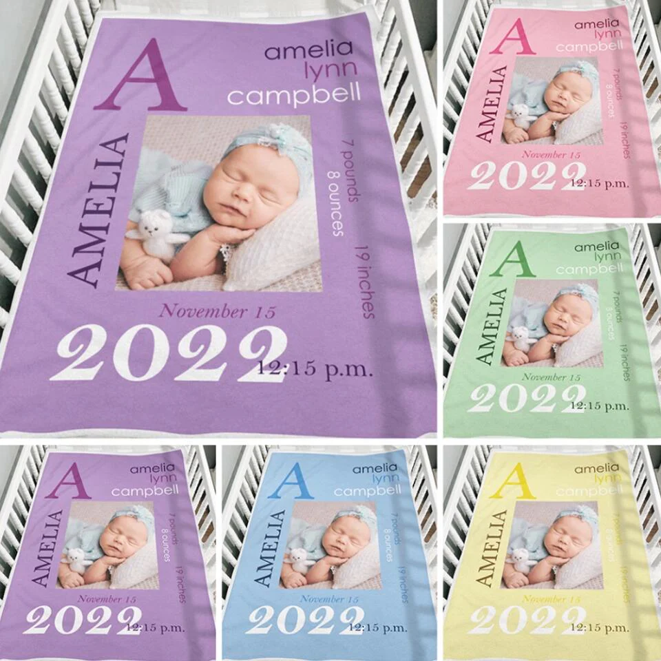 Personalized Color Photo Blanket for Baby First Christmas - Best Gift for Your Baby on Christmas - 211IHNBNBL836 - Image 5