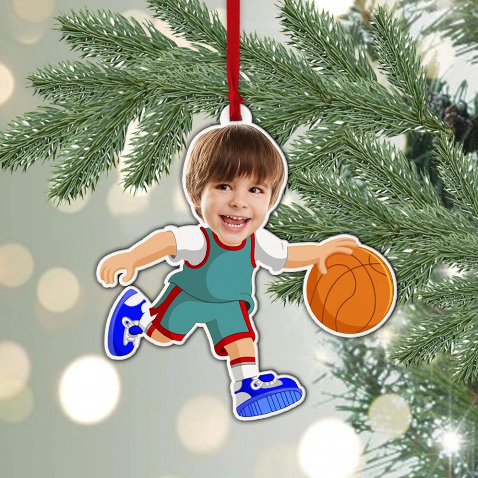 Personalized Face - Custom Photo - Baseball Player - Shape Acrylic Ornament - Gift for Baseball Lover - Baseball Fan - Image 3