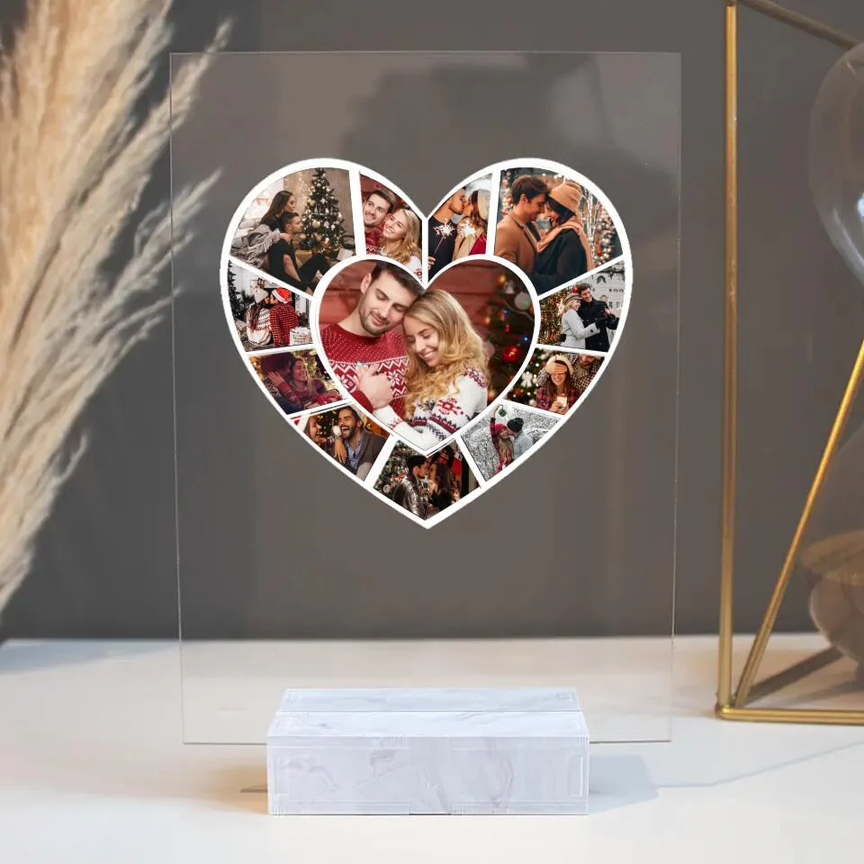 Personalized Heart Photo Acrylic Plaque - Custom Upload Image - Romantic Gift for Couples - Image 5