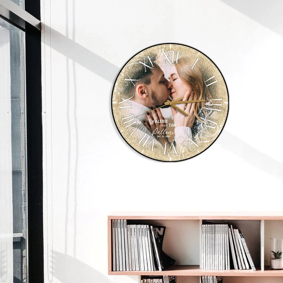 Personalized Valentine Gifts - Personalized Photo Wall Clock Best Gift For Couple - Image 6