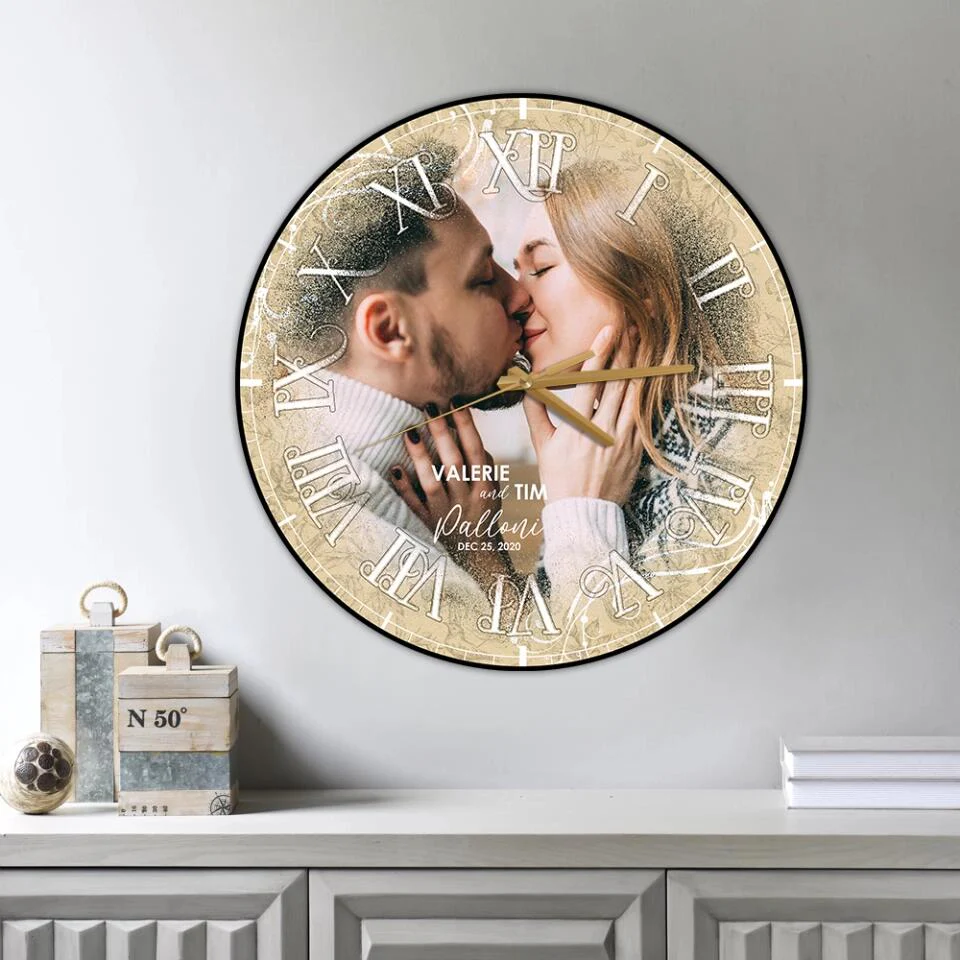 Personalized Valentine Gifts - Personalized Photo Wall Clock Best Gift For Couple - Image 7