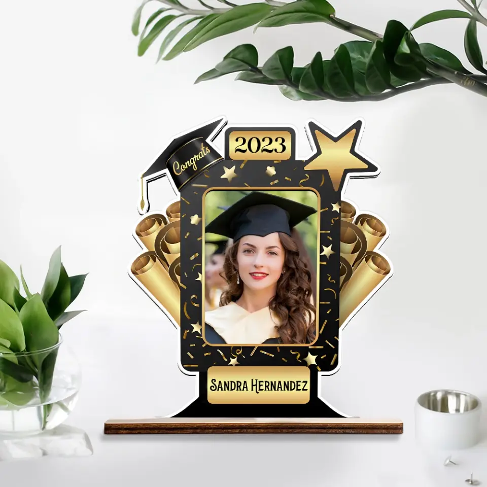 Personalized Wooden Graduation Plaque Gift with stand - Personalized Plaque - College Graduation | 305IHPLNWP527 - Image 6