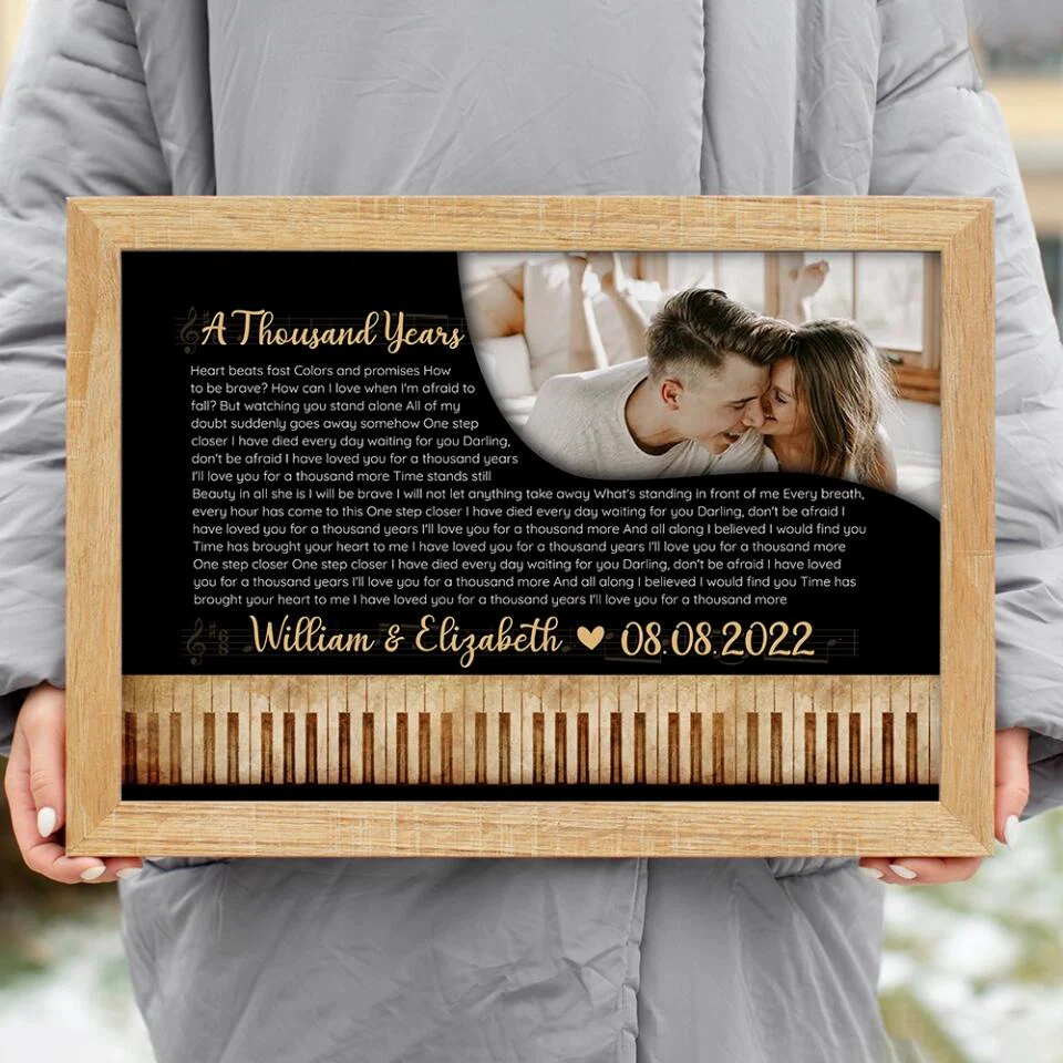 Piano Art Favorite Song Lyrics Custom Canvas Poster Anniversary Gift For Couples - Image 13