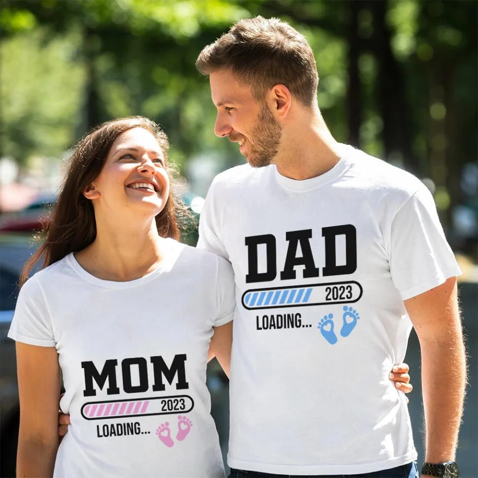 Pregnancy Announcement Onesie And Couple Tshirt Gift For New Parents - Image 11